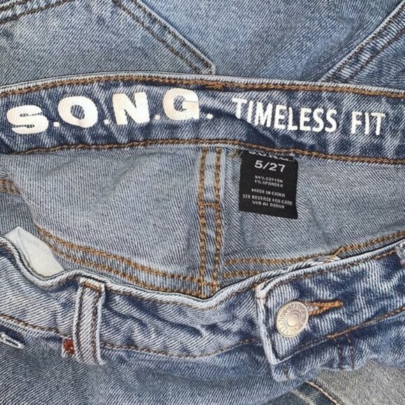 S.O.N.G. Timeless Fit Womens Distressed Jeans Size 5/27 - Picture 3 of 11